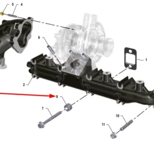 Oryginalny pierścień dystansowy o numerze katalogowym K0067082, stosowany w ciągnikach rolniczych marki Arbos.