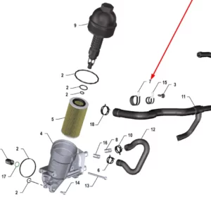 Oryginalna opaska zaciskowa D.30 o numerze katalogowym K0067086, stosowana w ciągnikach rolniczych marki Arbos.