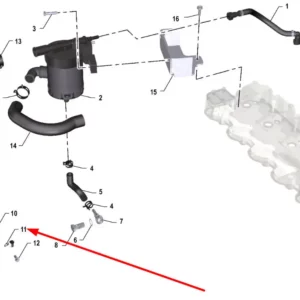 Oryginalny zacisk mocujący przewodu o numerze katalogowym K0067091, stosowany w ciągnikach rolniczych marki Arbos.