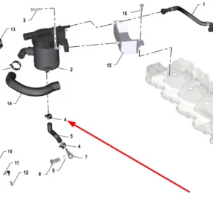 Oryginalna obejma przewodu odmy D20 o numerze katalogowym K0067093, stosowana w ciagnikach rolniczych marki Arbos.