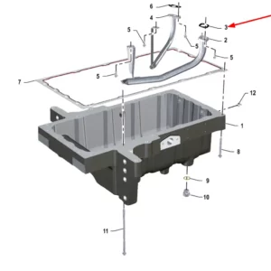 Oryginalna uszczelka o numerze katalogowym K0067110, stosowana w ciągnikach rolniczych marki Arbos.