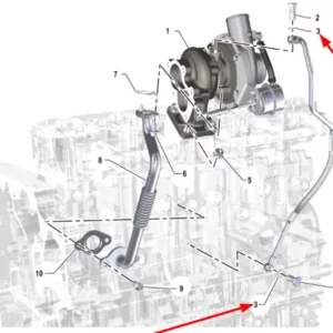 Oryginalna uszczelka turbosprężarki 10.2 x 14 x 1.5 o numerze katalogowym K0067122, stosowana w ciągnikach rolniczych marki Arbos.