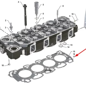 Oryginalny uszczelniacz głowicy silnika 1,14 o numerze katalogowym K0067129, stosowany w ciągnikach rolniczych marki Arbos.