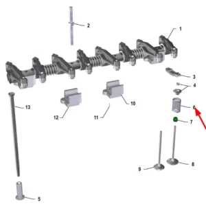 Oryginalna sprężyna zaworu ssącego o numerze katalogowym K0067147, stosowana w ciągnikach rolniczych marki Arbos.