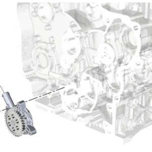 Oryginalna pompa oleju silnika o numerze katalogowym K0067158, stosowana w ciągnikach rolniczych marki Arbos.