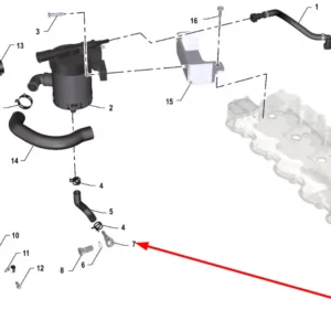 Oryginalna końcówka oczkowa D16 o numerze katalogowym K0067168, stosowana w ciągnikach rolniczych marki Arbos.