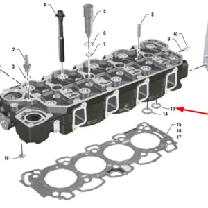 Oryginalne gniazdo zaworu ssącego o numerze katalogowym K0067182, stosowane w ciągnikach rolniczych marki Arbos.