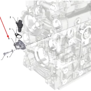 Oryginalne mocowanie czujnika obrotów o numerze katalogowym K0067200, stosowane w ciągnikach rolniczych marki Arbos schemat.