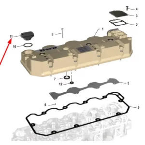 Oryginalny korek wlewu oleju o numerze katalogowym K0067212, stosowany w ciągnikach rolniczych marki Arbos.