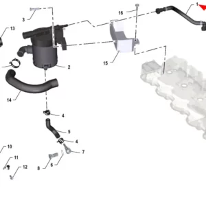 Oryginalny przewód odmy silnika o numerze katalogowym K0067223l stosowany w ciągnikahc rolniczych marki Arbos.