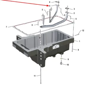 Oryginalny przewód miski olejowej o numerze katalogowym K0067227, stosowany w ciągnikach rolniczych marki Arbos.