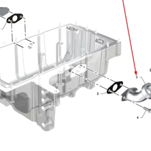 Oryginalna rura wlewu oleju o numerze katalogowym K0067233, stosowana w ciągnikach rolniczych marki Arbos.