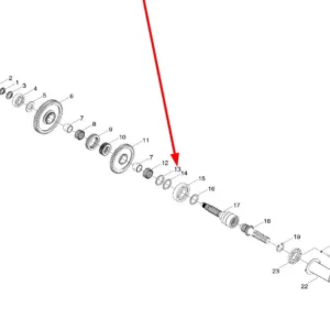 Oryginalny pierścień ustalający o numerze katalogowym L0000461, stosowany w ciągnikach rolniczych marek Arbos oraz Lovol.
