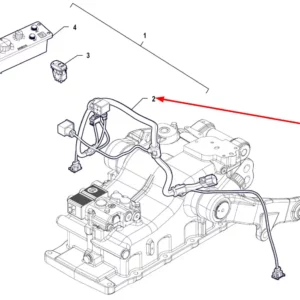 Oryginalna wiązka elektryczna podnośnika o numerze katalogowym P5P48201175, stosowana w ciągnikach rolniczych marki Arbos schemat.
