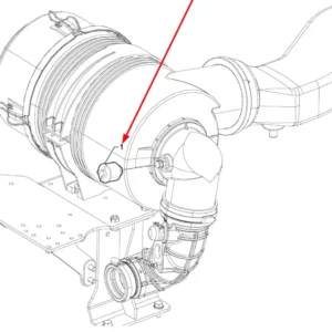 Oryginalny czujnik zapchania filtra powietrza o numerze katalogowym P5S11101105, stosowany w ciągnikach rolniczych marki Arbos schemat.