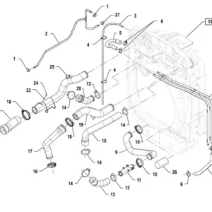 Oryginalna opaska ślimakowa D=80mm o numerze katalogowym P5S13101193, stosowana w ciągnikach rolniczych marki Arbos.