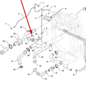 Oryginalny przewód intercoolera o numerze katalogowym P5S13101198, stosowany w ciągnikach rolniczych marki Arbos.