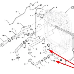 Oryginalna opaska ślimakowa D=50mm o numerze katalogowym P5S13101202, stosowana w ciągnikach rolniczych marki Arbos.