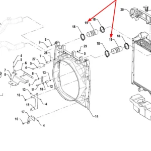Oryginalny przewód intercoolera o numerze katalogowym P5S13301103, stosowany w ciągnikach rolniczych marki Arbos.