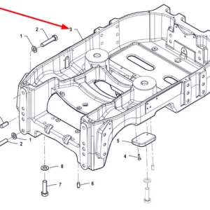 Oryginalna rama silnika o numerze katalogowym P5S31201128, stosowana w ciągnikach rolniczych marki Arbos.
