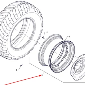 Oryginalna kompletna felga W18L x 38 o numerze katalogowym P5S32001030, stosowana w ciągnikach rolniczych marki Arbos.
