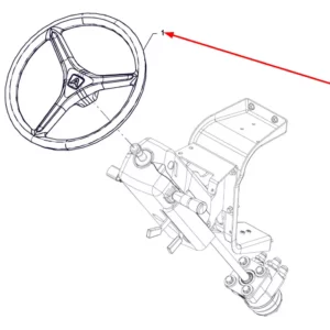 Oryginalna kierownica o numerze katalogowym P5S40401116, stosowana w ciągnikach rolniczych marki Arbos schemat.