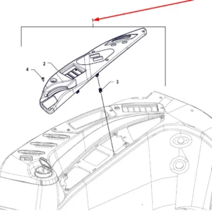 Oryginalna osłona dźwigni gazu ręcznego o numerze katalogowym P5S45801040, stosowana w ciągnikach rolniczych marki Arbos schemat.