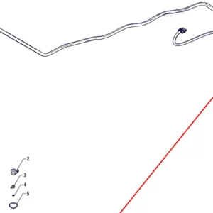 Oryginalna wiązka elektryczna przedniego oświetlenia o numerze katalogowym P5S48101039, stosowana w ciągnikach rolniczych marki Arbos schemat.