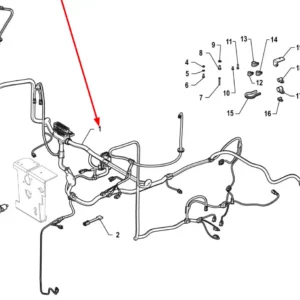 Oryginalna wiązka przewodów elektrycznych o numerze katalogowym P5S48201194, stosowana w ciągnikach rolniczych marki Arbos schemat.