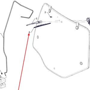 Oryginalne pióro tylnej wycieraczki o numerze katalogowym P5S52901105, stosowane w ciągnikach rolniczych marki Arbos schemat.