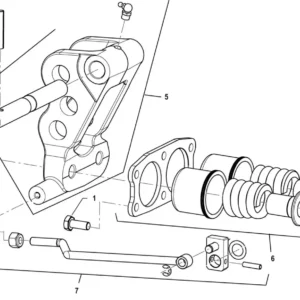 Oryginalny kołek D8 x 50 o numerze katalogowym P5S55102147, stosowany w ciągnikach rolniczych marki Arbos schemat.
