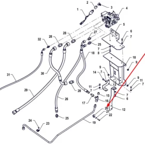 Oryginalny zacisk przewodu o numerze katalogowym P7P59101101, stosowany w ciągnikach rolniczych marki Arbos.