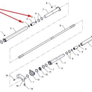 Oryginalny pierścień segera zewnętrzny o numerze katalogowym PIS06010026, stosowany w ciągnikach rolniczych marki Arbos schemat.