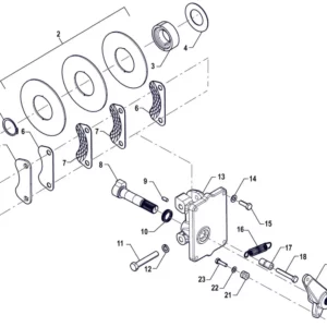Oryginalny pierścień segera zewnętrzny o numerze katalogowym PIS06060006, stosowany w ciągnikach rolniczych marki Arbos.
