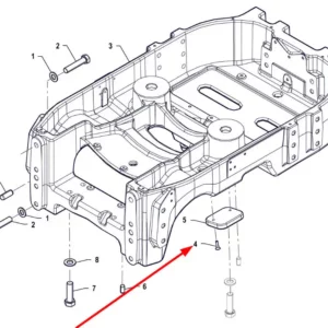 Oryginalny wkręt imbusowy z łbem stożkowym M6 x 25 o numerze katalogowym PIS13030004, stosowany w ciągnikach rolniczych marki Arbos.