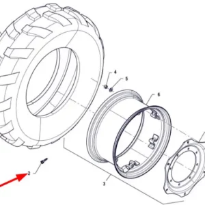 Oryginalny wentyl dętki o numerze katalogowym PIS16010001, stosowany w ciągnikach rolniczych marki Arbos.