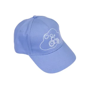 Oryginalna czapka z daszkiem dziecięca koloru niebieskiego firmy Claas.