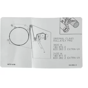 Oryginalna naklejka informacyjna maszyny o numerze katalogowym 514934.2