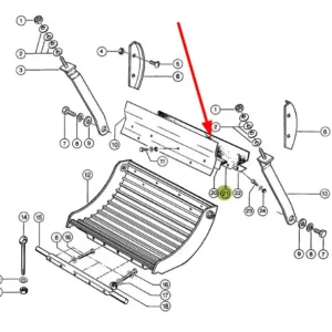 Oryginalna guma uszczelniająca klepiska ciernego o wymiarach 6 X 120 X 680 i numerze katalogowym 980106.0, stosowana w sieczkarniach Jaguar marki Claas schemat.