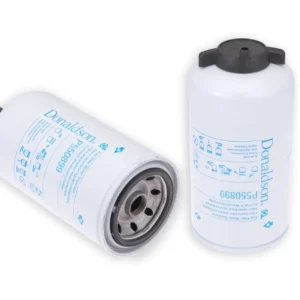 Filtr paliwa silnika puszkowy o numerze katalogowym P550899, stosowany w maszynach rolniczych i budowlanych marek JCB,Komatsu Gehl, Volvo oraz Hyundai.