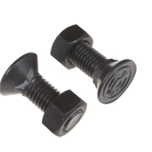 Oryginalna śruba płużna z nakrętka o wymiarach M12 x 35 mm i twardości 10.9 stosowana w maszynach rolniczych marki Gregoire Besson