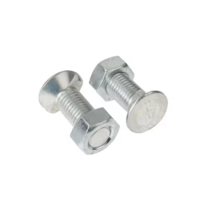 Śruba z nakrętką stosowana jako zamiennik w maszynach rolniczych marki Gregoire Besson.