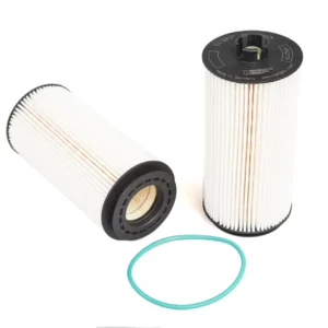 Wkład filtra paliwa silnika marki Hengst stanowiący wysokiej jakości zamiennik oryginalnego filtra marki Deutz Fahr i Fendt