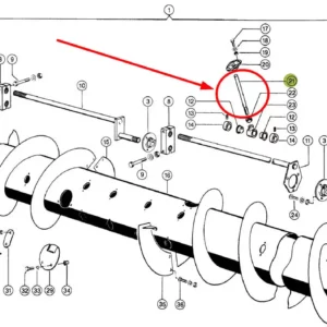 Palec bębna wciągającego pasujący do Claas zamiennik