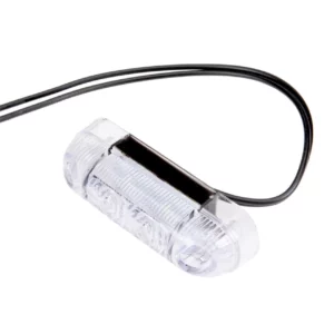 Lampa obrysowa przednia 2 led biała 12/24 V o wymiarach 25 x 24 x 84 mm i numerze katalogowym 1400690800