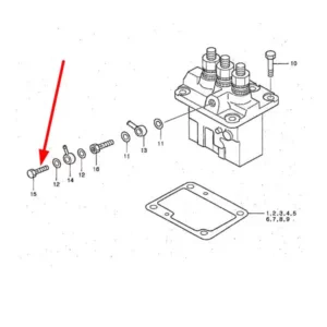 Oryginalna sruba przelotowa układu paliwowego o numerze katalogowym 40225025