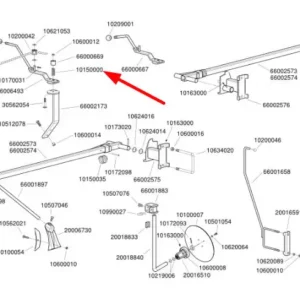 Oryginalna sprężyna zwojowa ściskana R 3 PLAN o numerze katalogowym 10150000, stosowana w siewnikach marki Monosem schemat.
