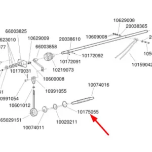 Oryginalny pierścień segera i55 mieszadła zbiornika o numerze katalogowym 10175055, stosowana w siewnikach marki Monosem schemat.