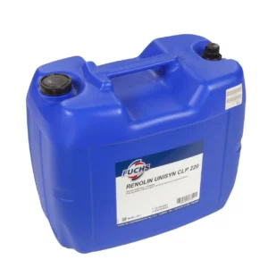 Olej przekładniowy marki Fuchs Renolin Unisyn CLP 220 w opakowaniu o pojemności 20 litrów