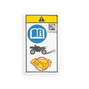 Oryginalna naklejka informacyjna o numerze katalogowym 7181543